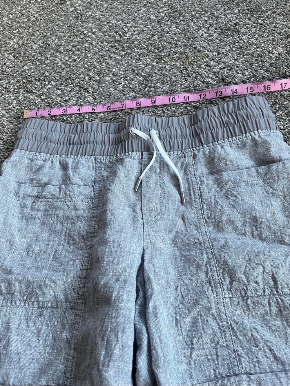 ATHLETA Cabo Linen Shorts Gray size 8 - Picture 10 of 10
